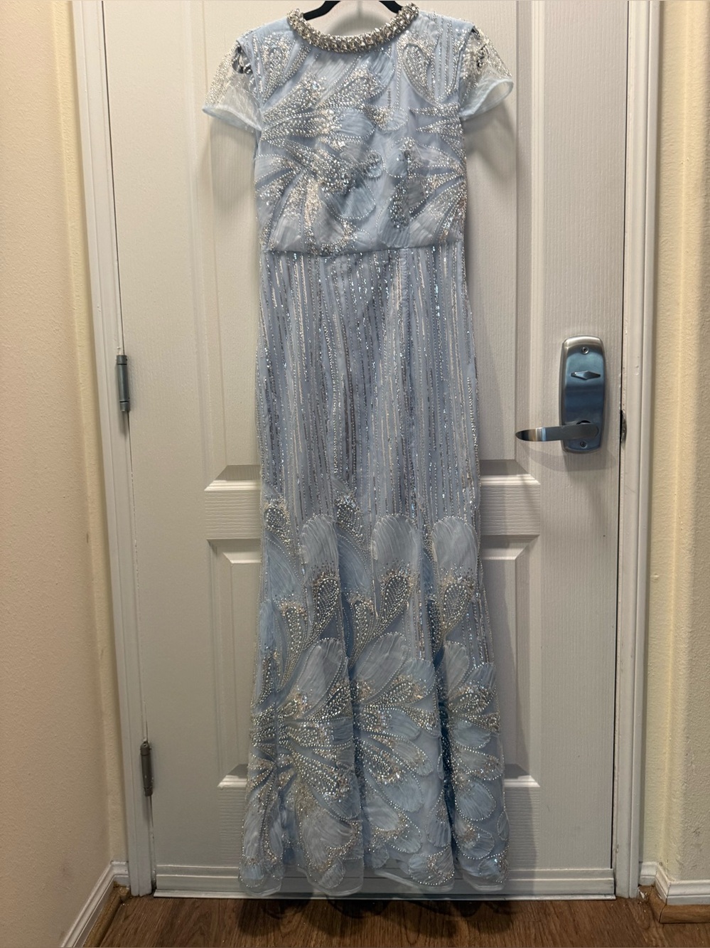 ELLIATT Annabelle Embellished Evening Gown Blue Wedding Guest Dress size S NWT - Picture 6 of 11